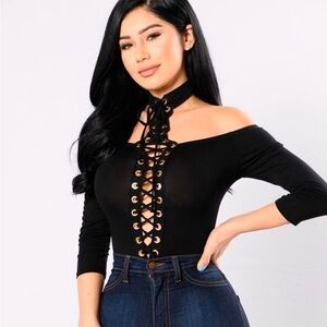Fashion Nova previously loved Lace up bodysuits.